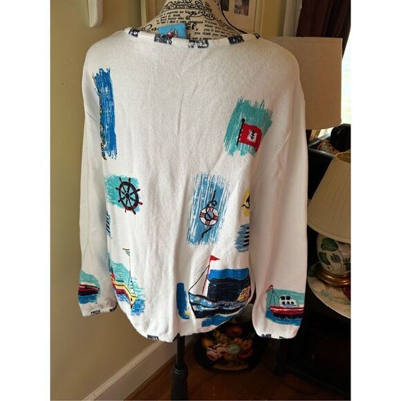 Vintage Sportelle Sailboat Cardigan - Picture 7 of 12